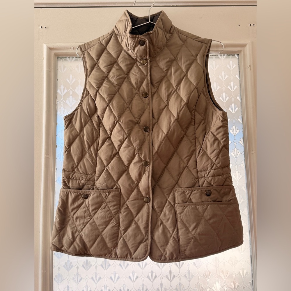 Eddie Bauer Women's Quilted Goose Down Brown Vest